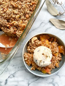 Gluten-Free Peach Crisp (Super Easy   Vegan) - Secretly Healthy Home