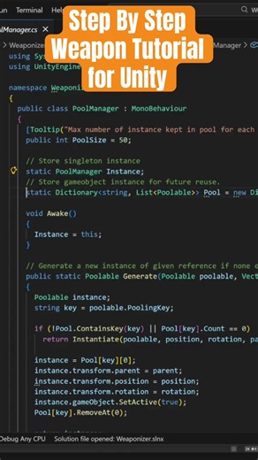 code a Weapon System by yourself, step by step tutorial for unity