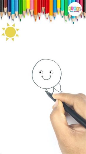 How to Draw Sun 🌞 🌤 for kids #shorts #shortvideo #drawing #art #kidsart #sun