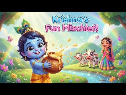 Krishna’s Mischief in Vrindavan | Fun Krishna Cartoon for Kids | 3D Animated Story