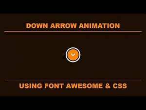 Animated Scroll box - down arrow animation using font awesome and css