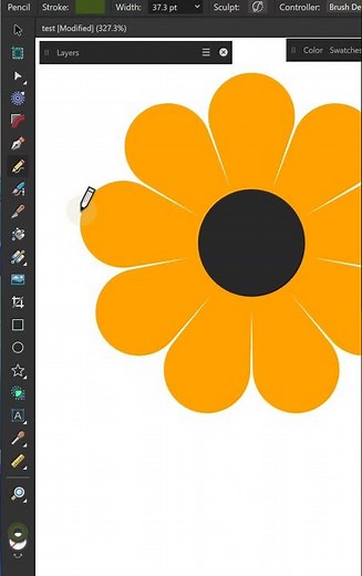 Flower With Star Tool Affinity Designer #affinity #logo #affinitydesignertutorial #design