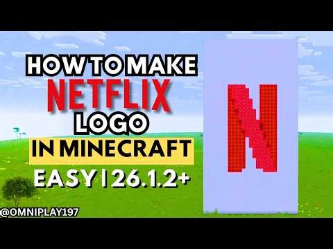 HOW TO MAKE NETFLIX LOGO IN MINECRAFT | EASY | 26.1.2+ | ‪@OmniPlay197‬