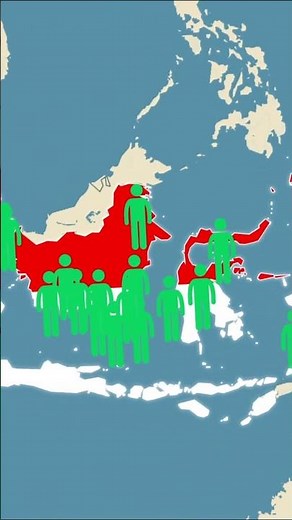 Why 60% of Indonesia Lives on Just 7% of Its Land 🤯 #Shorts #Geography