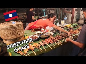 Exploring Night Street Food Market in Vientiane, Laos | Laos Street Food Scene| Laos Travel Vlog