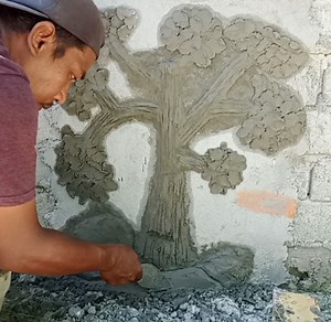 98K views · 1.1K reactions | How to make a small tree using cement | Andris Brick Art | Facebook