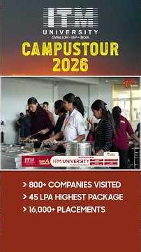 ITM University Gwalior Campus Tour #TeluguOne #ITMUniversity #ITMGwalior #TopRankedUniversity #short