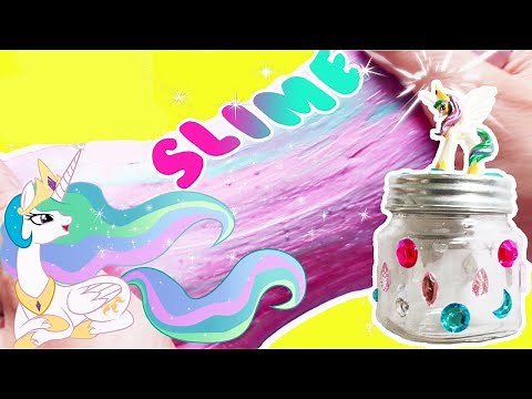 My Little Pony DIY Princess Celestia Slime! Super Stretchy SLIME