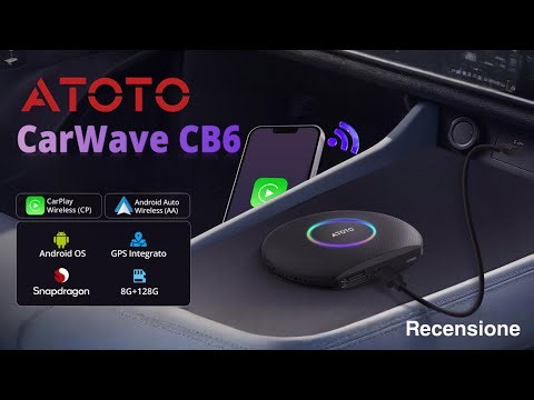 ATOTO CB6 – Trasforma la tua Auto con CarPlay & Android Auto Wireless , 4G, GPS e DriveChat AI!