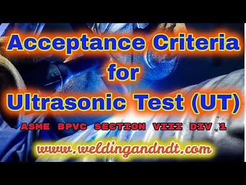 [English] Acceptance criteria for Ultrasonic test (ASME section VIII Div I)