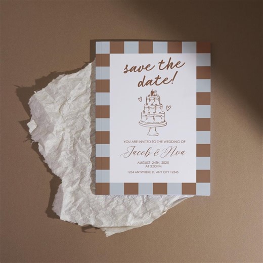 Editable Save the Date Template | Minimalist Wedding Invite | Canva Template | Instant Download | Fun Colors - Etsy