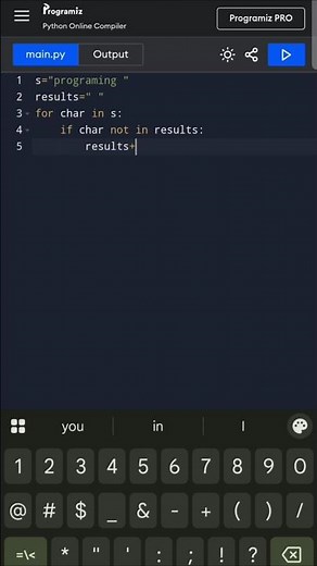 🚀 Remove Duplicate Characters from a String in Python#python #coding #learnpython #pythontutorial
