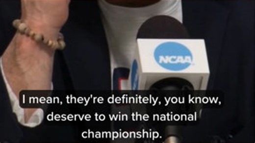 UConn head coach Dan Hurley reacts to loss in NCAA title game