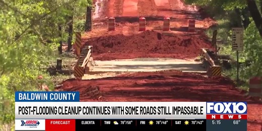 Baldwin County Highway Department working to reopen flood damaged roads