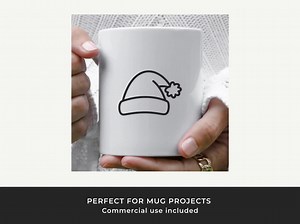 Santa Hat SVG PNG: Christmas Cap Clipart, Cricut Cut File - Etsy