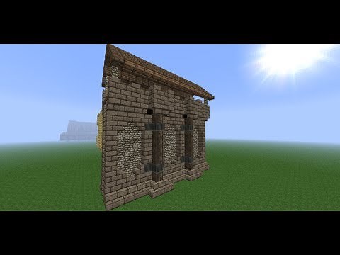 Minecraft Medieval Wall- Tutorial -How to Build a Wall- Part 1