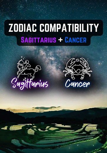 Sagittarius and Cancer in a relationship? One needs freedom to breathe. The other needs security to love. #sagittarius #cancer♋️ #sagittarius♐️ #cancer #compatibility