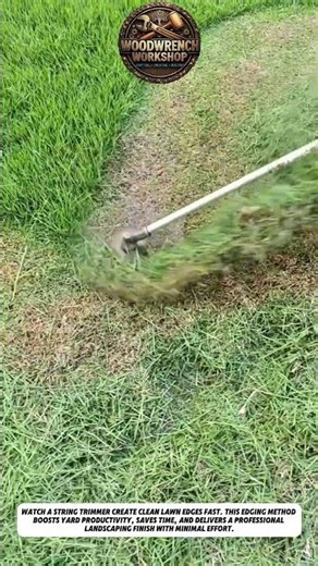 Perfect Lawn Edging with String Trimmer | Satisfying Yard Transformation