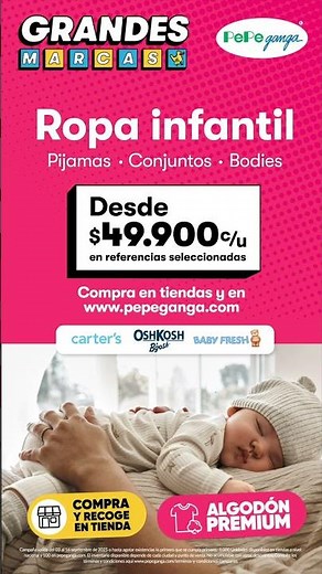👕 ¡IMPERDIBLE! Carters, Oshkosh y Baby Fresh con precios que NO SE REPITEN. #pepeganga