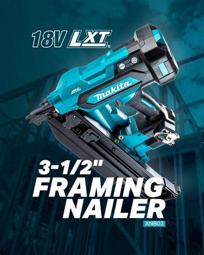 30K views · 297 reactions | Pro Framers and woodworkers of all types can now take advantage of two new Faming Nailers on the LXT® platform. Engineered for pro users, this duo of Framing Nailers delivers power, dual firing modes, and adjustability for nail depth. The new Framing Nailers are powered by the same fast-charging 18V batteries that are compatible with 350+ LXT® products. #makitausa #makitatools #makitalxt | Makita Tools USA | Facebook