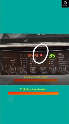 How to solve Lock Error code in LG washing machine l 🔒 lock error | Child Safety Lock| @ETester |