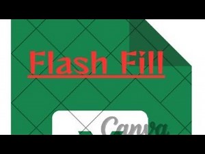 Flash Formula-automatically fills in values based on patterns it detects in your data
