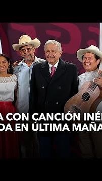 AMLO llora con canción inédita de despedida en su última mañanera