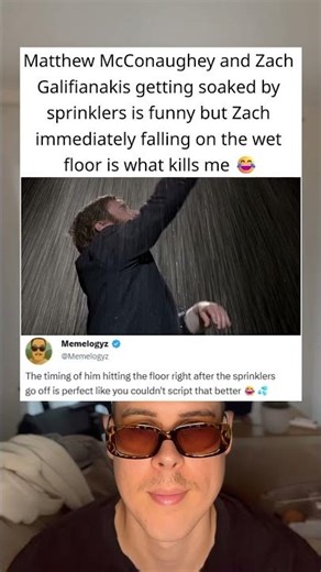 Matthew McConaughey and Zach Galifianakis turns a sprinkler gah into chaos 😂