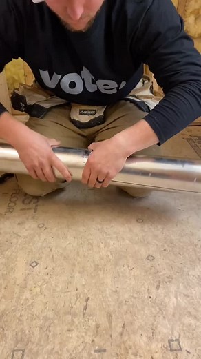 How to connect two dryer vent pipes together. #ShowUpShowOff #Animation #loop #tutorial #howto #teachersoftiktok