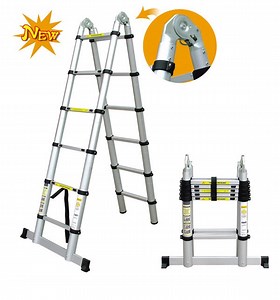 [Hot Item] 3.8m Aluminium Telescopic Ladder with Thicken Hinge