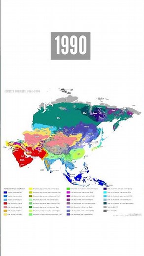 Asia's Climate Zones Shifting: Köppen-Geiger Maps from 1930 to 2099