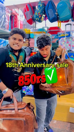 Real star📈; on Instagram: "Hyderabadi loundpana..!🤣👍 . STORE NAME= SONALI SELECTION ☎️86 86 50 55 84 4-1-351 OPPOSITE TO INDIAN OIL PETROL PUMP ABIDS HYD TELANGANA CITY 2 ND STORE SONALI SELECTION H No. 4-1-370/1, Kundas Estate, 1st Floor, L-2, beside Jaya International, Hanuman Tekdi Road, Abids, Hyderabad 500001- T.S ANNIVERSARY SALE STARTS FROM 12.02.2026 TO 22.02.2026 CABIN BAG 8 WHEELS FIBER FOR 899 RS ONLY 😱 LEATHER BAG ( PU) SET OF 2 PCS 850 RS ONLY 😱 2 PCS COMBO( CLOTH) 2 WHEELS SET