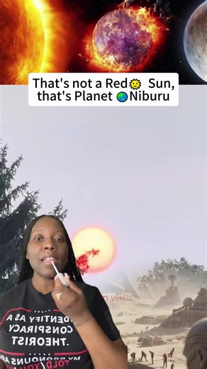 So many people all over the world have been reporting seeing a red sun, 🌞 but it’s actually planet niburu. Let me explain #annunaki #niburu