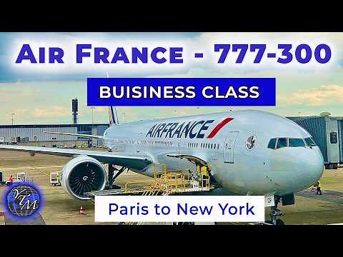 Air France 777-300 Business Class Flight Review | Paris to New York - AF10