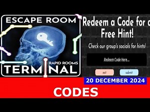 *CODES* [Escape Room] ROBLOX Terminal | DECEMBER 20, 2024