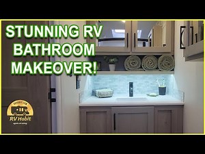 Upgrading And Modifying The RV Bathroom With Tile Backsplash, A Shelf, And Lights – Best Geo Pro Mod
