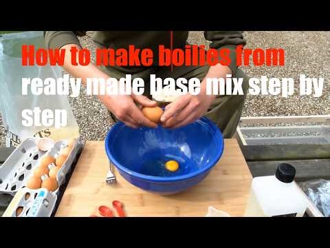 How to make boilies from ready made base mix step by step