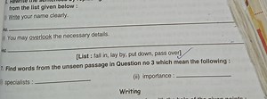Rewrite the sentences by replacing phrases with suitable option... | Filo