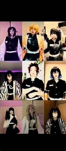 All demon slayer cosplay dance 👯🕺💃 #cosplay #demonslayercosplay #anime
