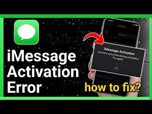 How to Fix iMessage Activation Error on iPhone | Quick & Easy Solution!