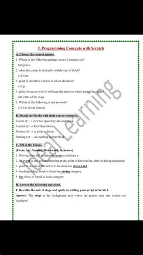 #Computer Class-6 Chapter-9 Programming concepts with scratch#