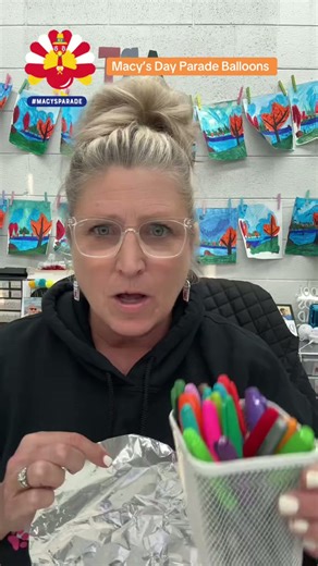 DIY Macy’s parade balloons with foil and a laminator