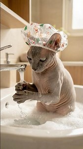 POV: This Cat Takes Hygiene TOO Seriously 🧼😼