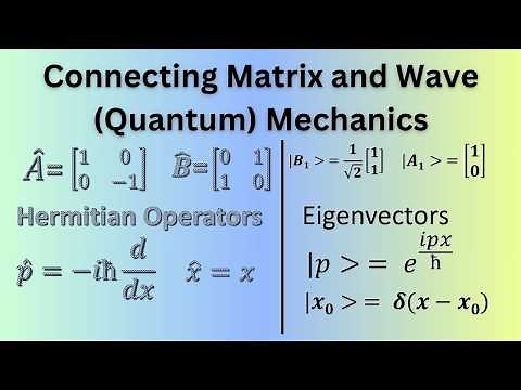 Linking Matrix and Wave Mechanics Hermitian Operators and Eigenvectors