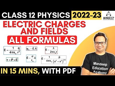 Electric Charges and Fields All Formulas Class 12 Physics Chapter 1 | CBSE Board Exam 223