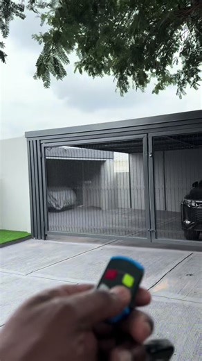 Automated carport swing gates #gate #carport #pergola #home #homeimprovement