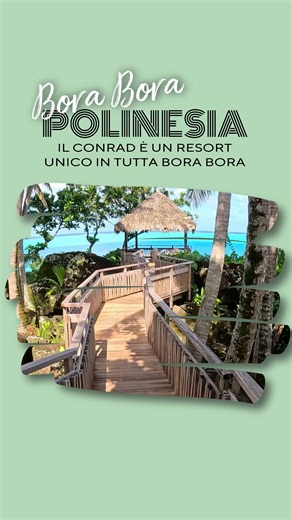 Benvenuti al Conrad Bora Bora Nui… l’unico resort dell’isola costruito anche su un motu con una vera collina. Da qui si sale fino al punto panoramico più spettacolare di Bora Bora, con vista sull’Otemanu e sulla laguna turchese. Spiagge private, piscina infinity, spa sospesa sull’acqua e le iconiche overwater villas… Bora Bora da una prospettiva diversa. Tutte le info le trovi su ideeperviaggiare.it @ideeperviaggiare @tahitinuitravel @tahititourisme @europassistanceitalia @airtahitinui #ideeperv