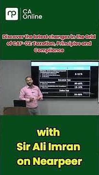 CAF-02 Taxation Principles and Compliance | ICAP Latest Updates Explained by Sir Ali Imran | #viral