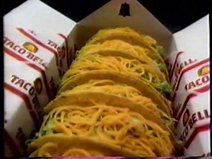 1989 Taco Bell "10 Pack or 6 Pack Tacos to go - Make a run for the border" TV Commercial