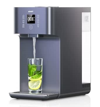 CF01 Reverse Osmosis Countertop Water Filter, 8 Stage Nano RO Water Filtration System, Home Water Purifier, 4:1 Pure to Drain Ratio, No Installation Required, Grey